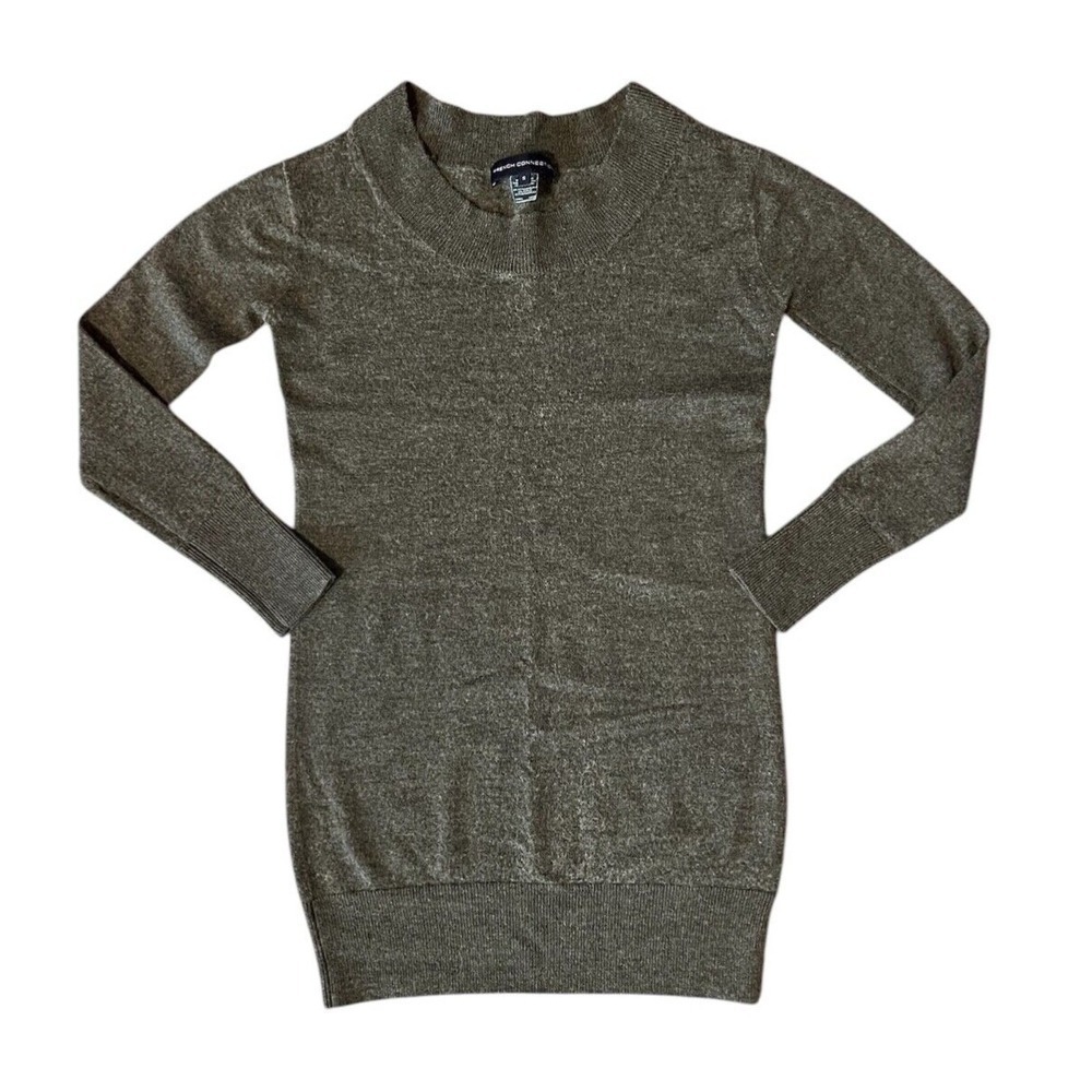 French Connection Long Gray Sweater Sz S